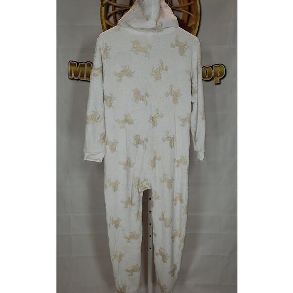 Children’s Place Unicorn Fleece Onesie Hoodie XL 14 - Picture 2 of 6